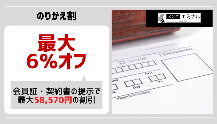 メンズエミナルのりかえ割宮崎