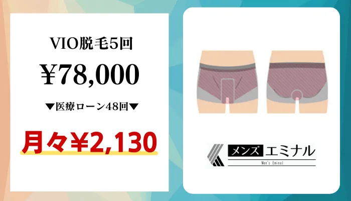 メンズエミナル比較料金VIO