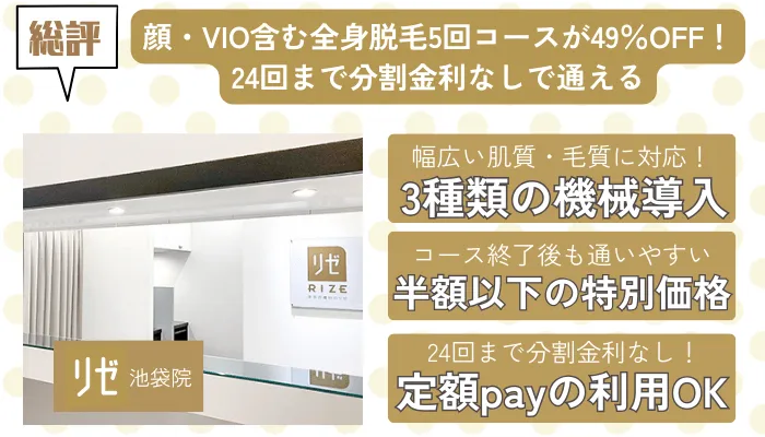 リゼクリニック池袋総評