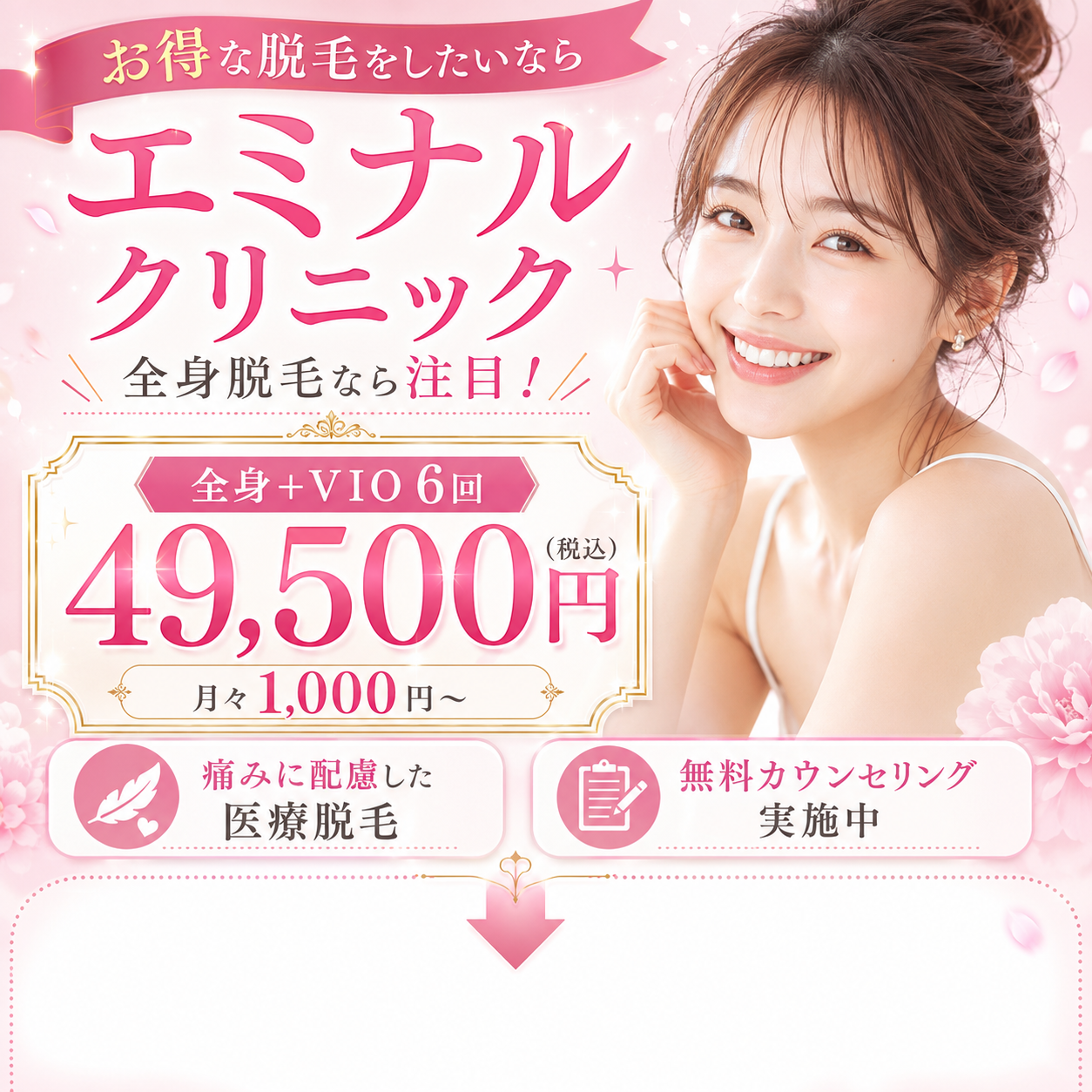 メンズエミナルのお得な医療脱毛プラン