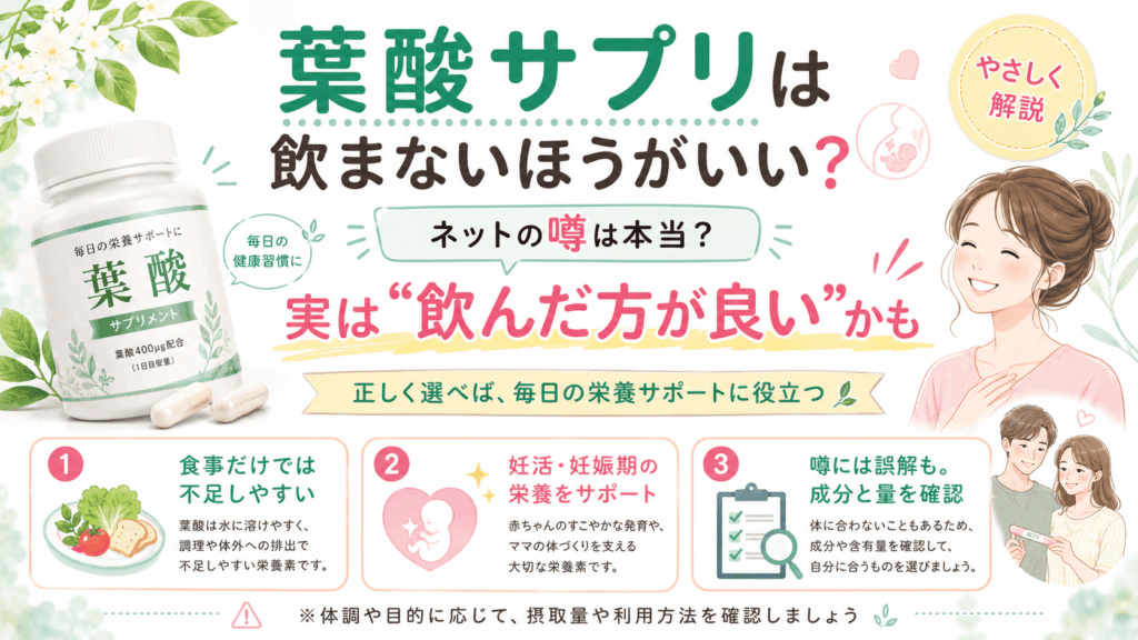 葉酸・妊活サプリおすすめランキング【厳選】飲まない方がいい 