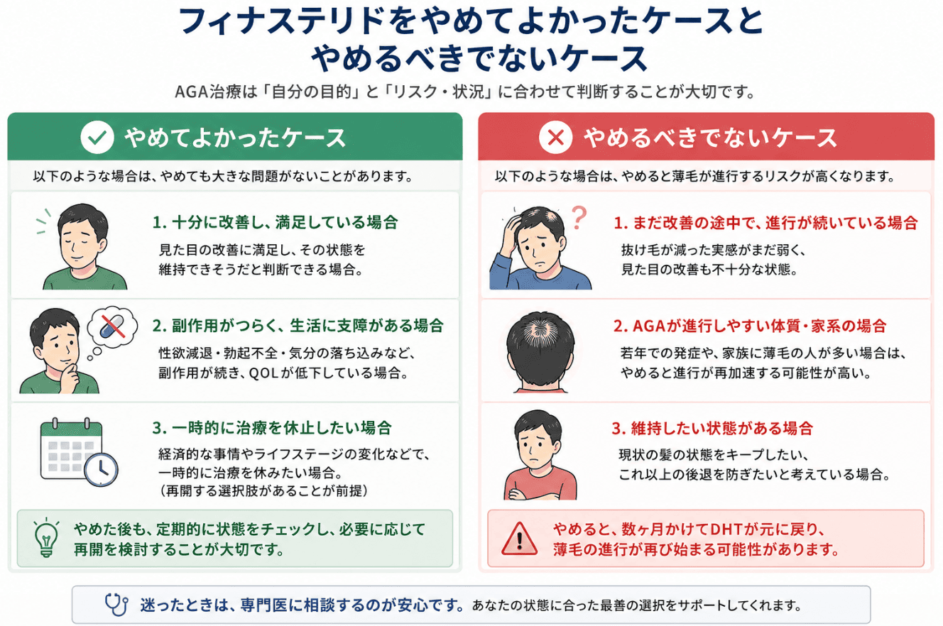 【効果が出ていた人】やめてよかったケースとやめるべきでないケース